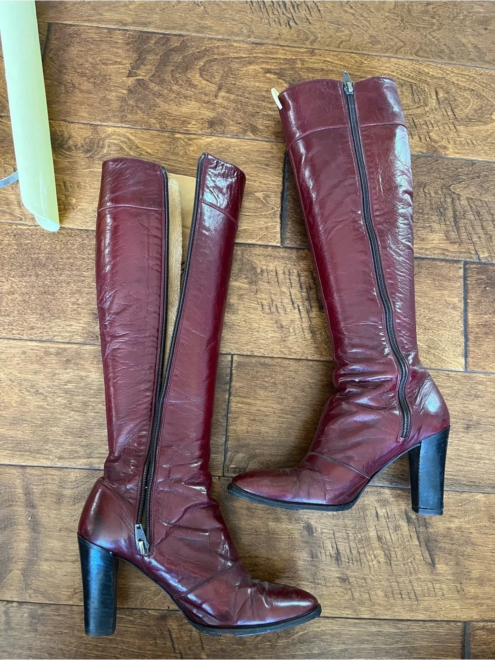 Vintage Italian Leather Dominique Knee High Boots 5.5